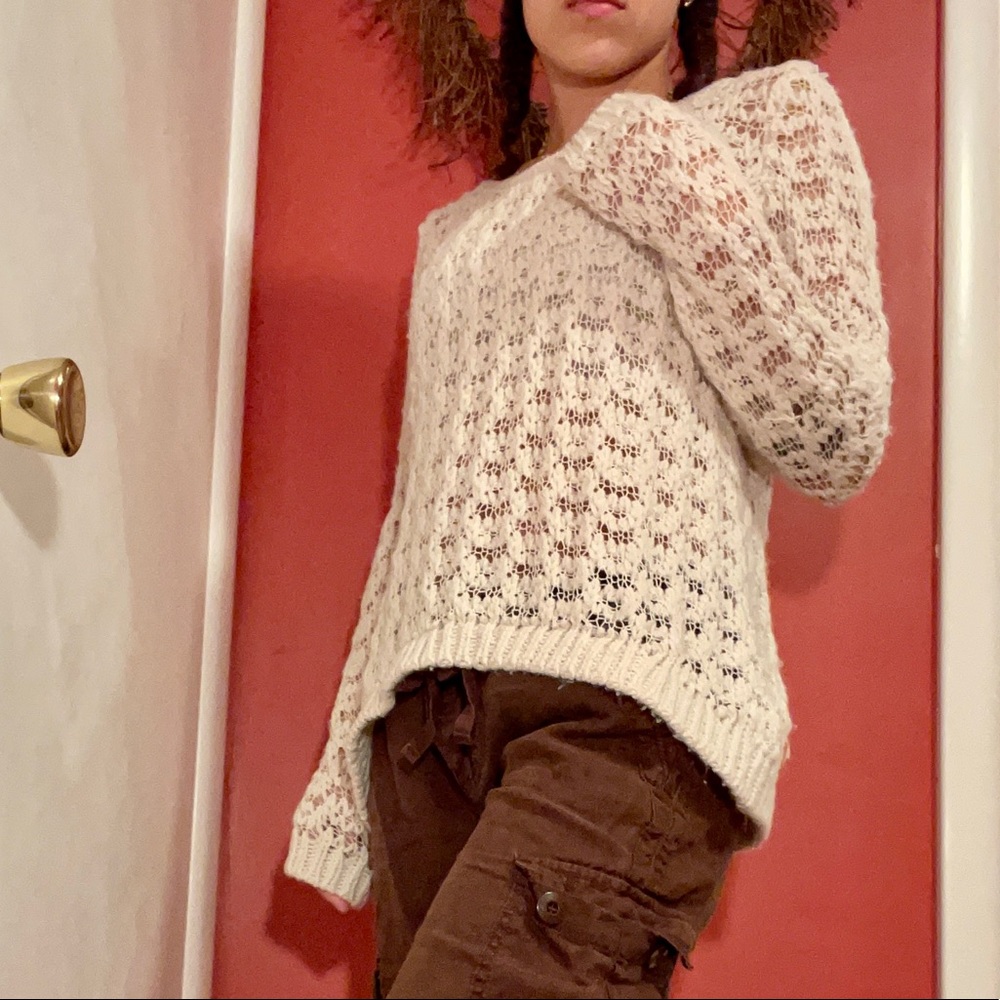 Cream knitted sweater